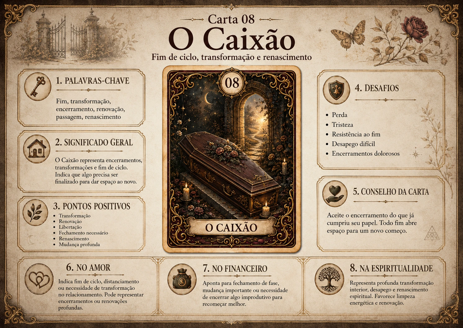 Mapa Mental — Carta 08 · O Caixão