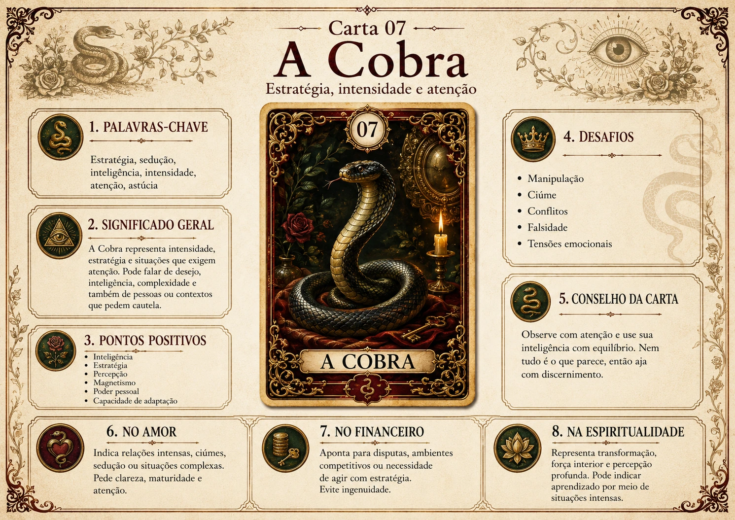 Mapa Mental — Carta 07 · A Cobra